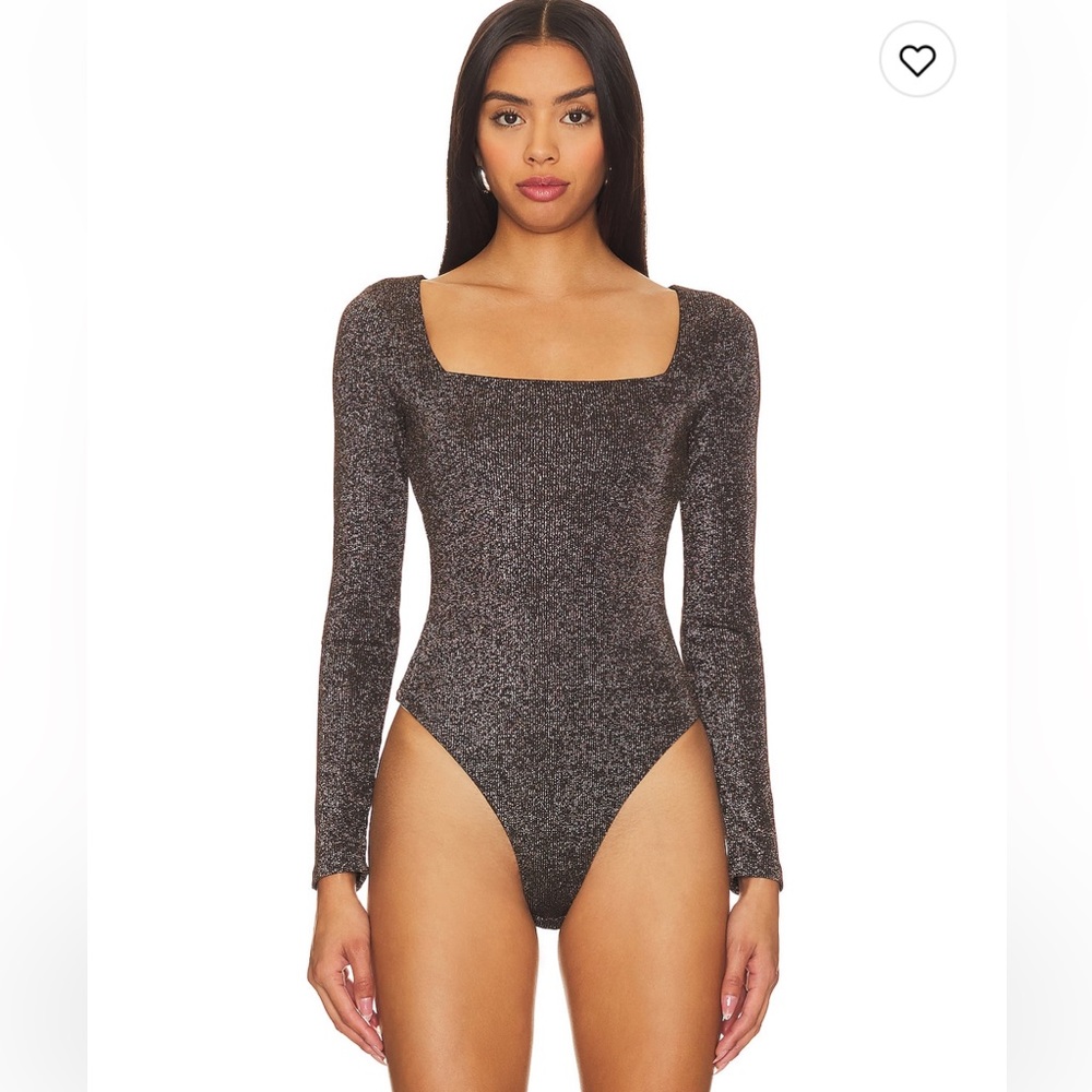 Reno x REVOLVE Metallic Long Sleeve Square Neck Bodysuit